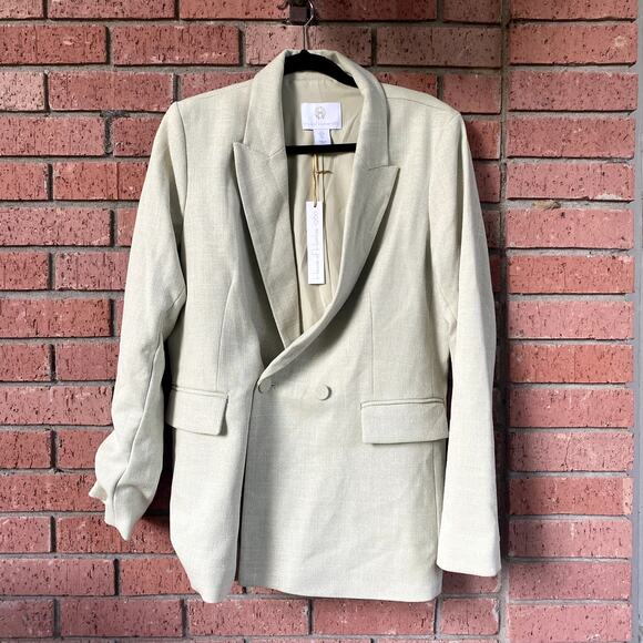 NWT House of Harlow 1960 light green oversized blazer top size Large - Picture 1 of 5